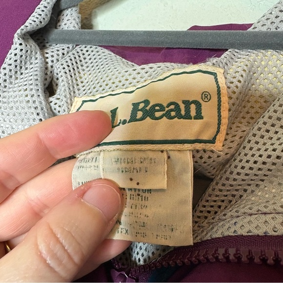 Vintage L.L. Bean Women's Blue and Purple  Rain Jacket Women's Small - Picture 5 of 11